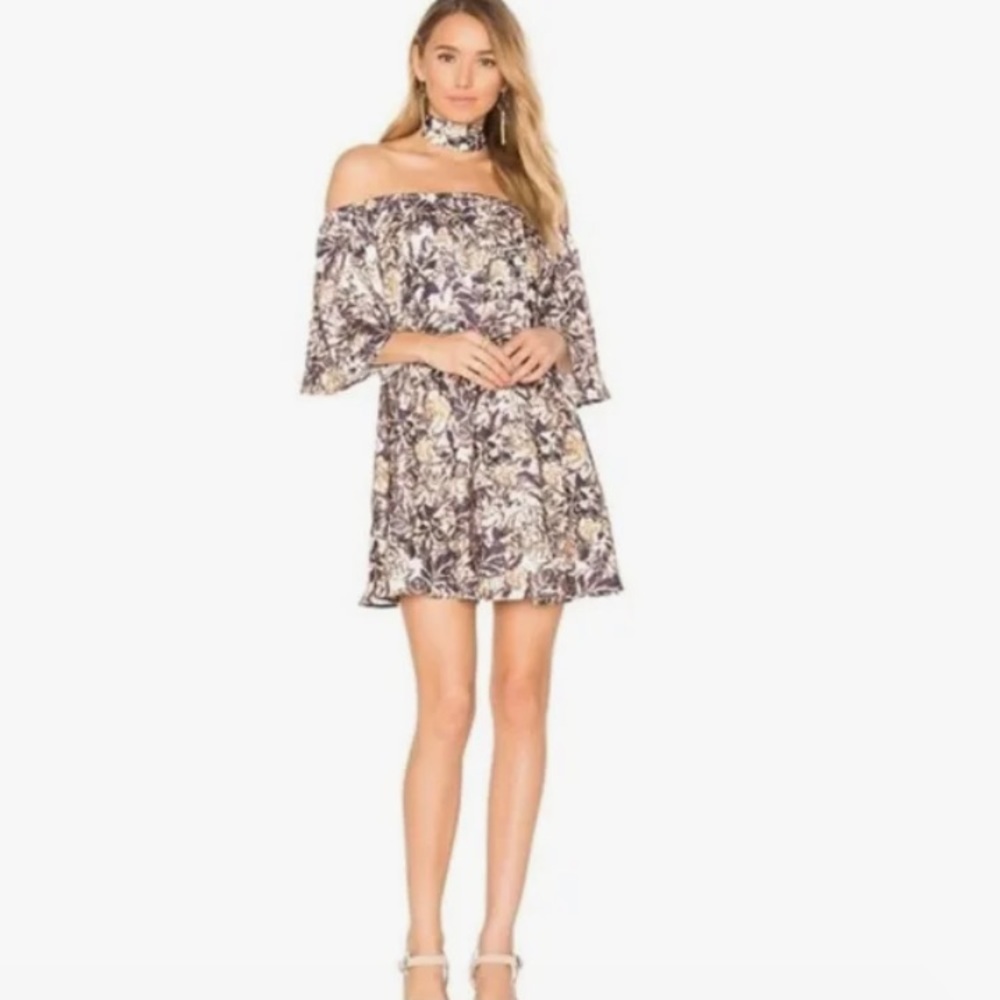 House of Harlow X Revolve Athena‎ mini dress off the shoulder floral